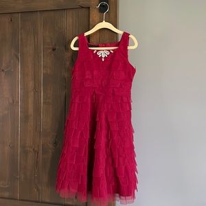 Girls | Biscotti Red Holiday Dress | Size 8
